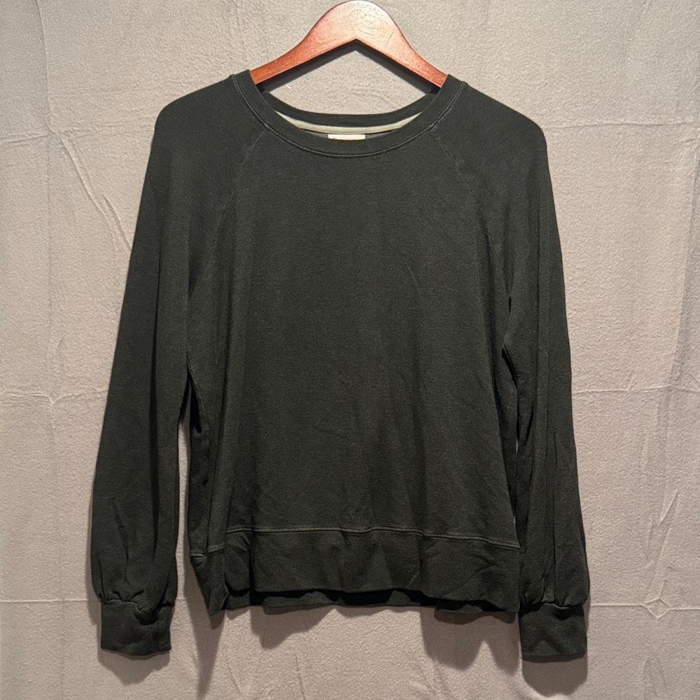 Sundry by Evereve Green Super Soft Crew Neck Sweatshirt